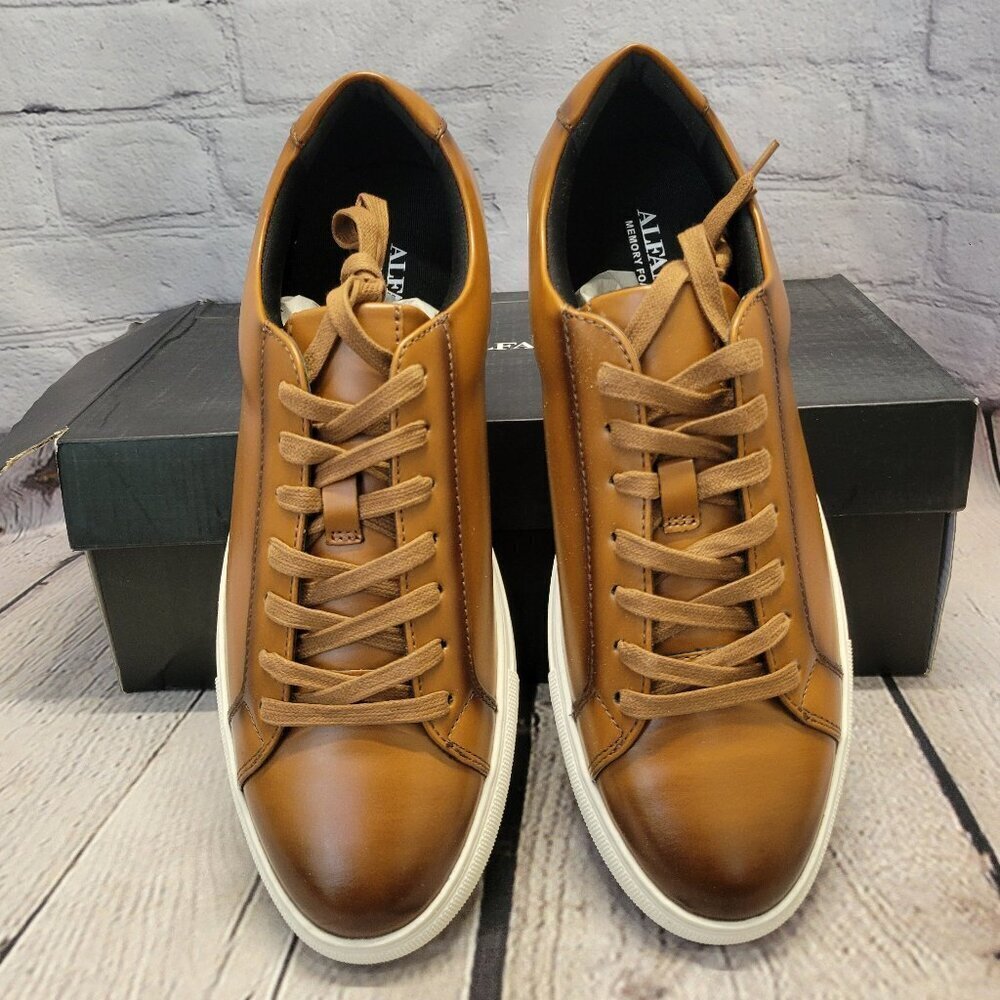 Alfani Men's Grayson Lace-up Sneakers- Tan